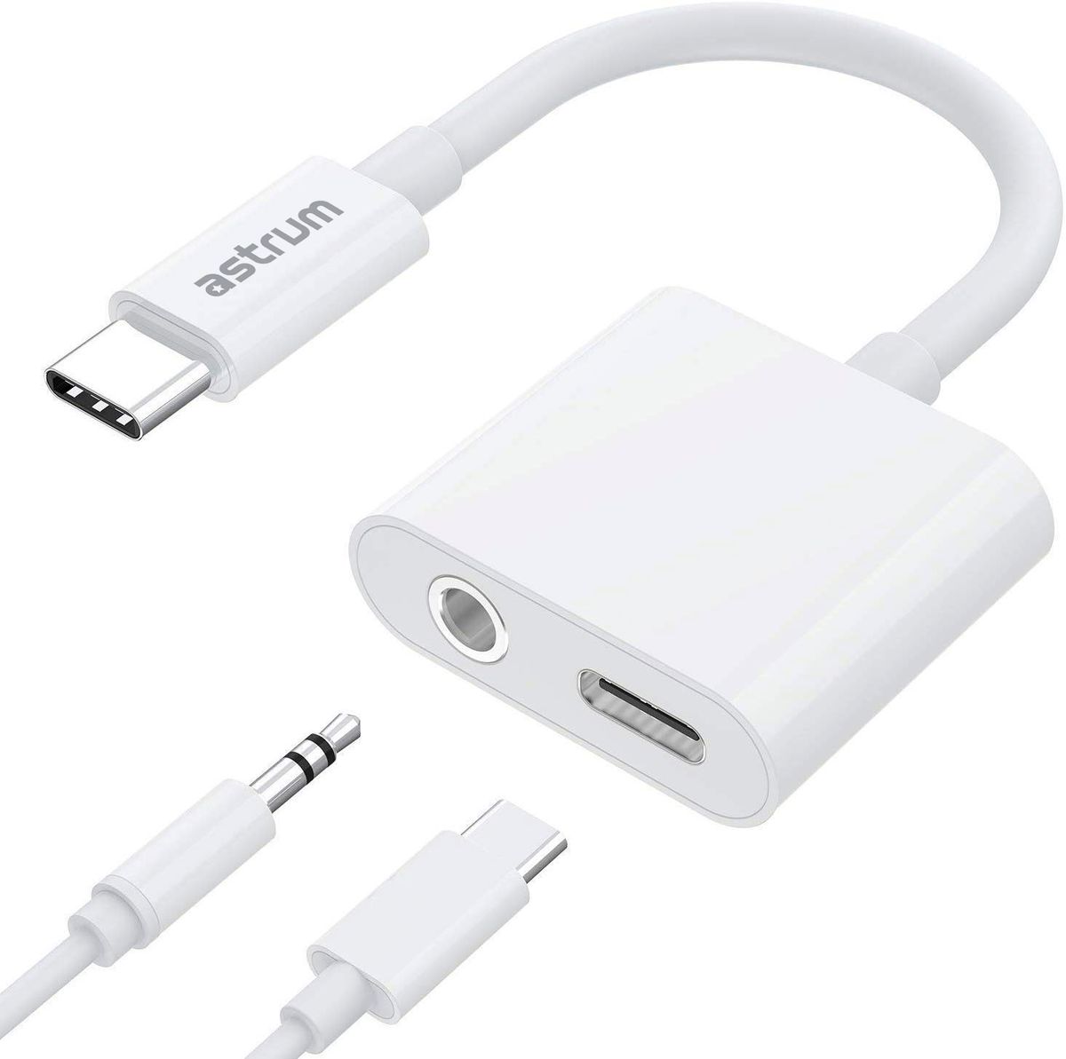AS045 USB-C to Audio Aux DAC + USB-C Adapter 1 AS045.jpg. AS045 USB-C to Audio Aux DAC + USB-C Adapter