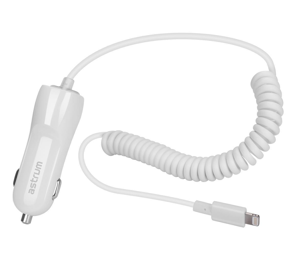 CC390 8 pin Lightning MFI Car Charger - White 1 A93039-Q.jpg. CC390 8 pin Lightning MFI Car Charger - White