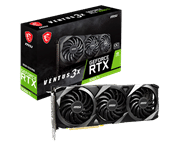 RTX3060TIVENTUS3X8GOCLHR.png. MSI Nvidia GeForce RTX 3060 TI Ventus 3X 8G OC LHR Graphics Card - 8GB GDDR6 256bit Memory