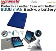 Dash-Air-176-darkblue.jpg. Promate Dash-Air Protective Leather Case with In-Built 8000 mAh Back-up battery-DarkBlue