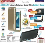 aidcase-i6p-001.JPG. Promate aidCase-i6P 4000mAh Lithium Polymer Super Slim Battery Case - Black