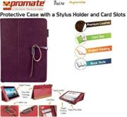 6959144003375.jpg. Promate Agenda Premium Protective Leather Case with Stylus Holder and Card Slot for iPad Air-Purple