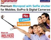 monopro-bt-001a.jpg. Promate monoPro-BT Premium Monopod with Selfie shutter for Mobiles
