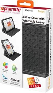 Totan-Black.jpg. Promate Totan -Leather Cover with Multifunctional Detachable Inner Sleeve for iPad mini