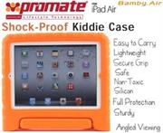 Bamby_Air-orange-01.jpg. Promate Bamby.Air-Shockproof Impact resistant case with convertible stand for iPad Air-Orange