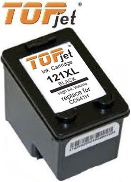 TopJet Generic Replacement Ink Cartridge for HP 121XL -CC641HE - Page Yield 600 pages with 5% coverage for use with Deskjet D1560 / D1663 / F2423 / F2480 / F2483 / F2493 / D2563 / D2663 / F4473 / F4483 / F4583 / D5563 / C4683 / C4783 / C4793 / C4795 -High 2 Big_TJ-121BK-XL-001-1.jpg. TopJet Generic Replacement Ink Cartridge for HP 121XL -CC641HE - Page Yield 600 pages with 5% coverage for use with Deskjet D1560 / D1663 / F2423 / F2480 / F2483 / F2493 / D2563 / D2663 / F4473 / F4483 / F4583 / D5563 / C4683 / C4783 / C4793 / C4795 -High