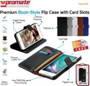 tava-i6-01.JPG. Promate Tava-i6 Premium Book-Style Flip Case with Card Slot for iPhone 6 Colour: Black