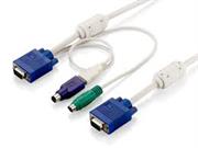KVM-002-01.jpg. Netix Kvm Cable Usb+ Ps/2 3M
