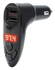 102315.jpg. Manhattan Sound Science Bluetooth FM Transmitter with 2-Port Car Charger - Adds Bluetooth Connectivity to Your Car