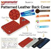 Charm.s4-01.jpg. Promate Charm.S4 Premium Patterned-Leather Back Cover-for Samsung Galaxy S4-Black