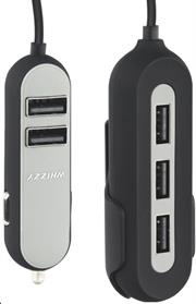 Whizzy 5 Port USB Family Car Charger- Charges Up To 5 Devices Simultaneously Via Car Lighter Socket 1 BE0133BLK-001.jpg. Whizzy 5 Port USB Family Car Charger- Charges Up To 5 Devices Simultaneously Via Car Lighter Socket