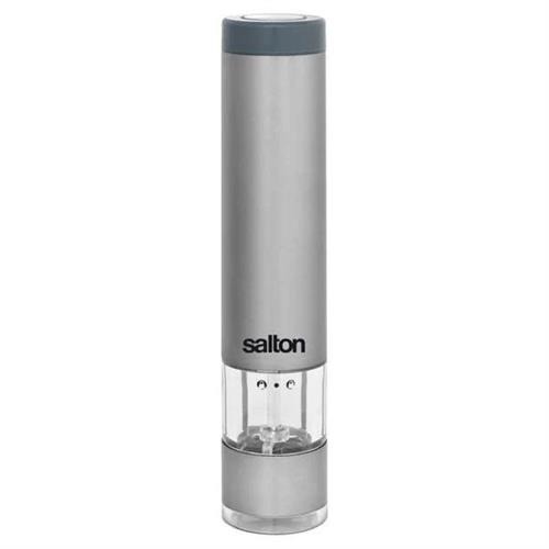Salton Versatile Electric Grinder 50ml - EMC Motor; LED Light That Illuminates During Use; Requires 6×AAA (Not Included); Ceramic Grinding Mechanism; High-Quality Casing Made Of Aluminium Alloy; Adjustable For Smooth To Coarse Grinding; Can Be Used For Sa 2 Big_SVG01.jpg. Salton Versatile Electric Grinder 50ml - EMC Motor; LED Light That Illuminates During Use; Requires 6×AAA (Not Included); Ceramic Grinding Mechanism; High-Quality Casing Made Of Aluminium Alloy; Adjustable For Smooth To Coarse Grinding; Can Be Used For Sa