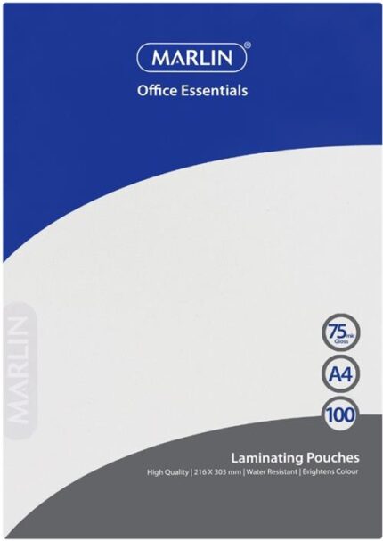 Big_6009699519729-001.jpg. Marlin Office Essentials Laminating Pouches A4 100's 75mic