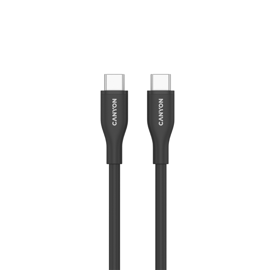 CANYON cable CC60SC10 C-C 60W 1m Silicon Black 3 241209080010333765.jpg. CANYON cable CC60SC10 C-C 60W 1m Silicon Black