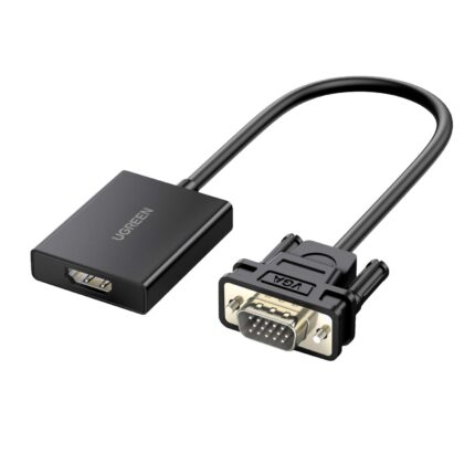 6957303859450_CM513-50945.jpeg. UGreen VGA to HDMI Converter | Male to Female | 1080P Full HD – Black