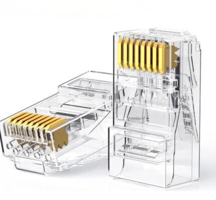 NW120-50962.jpg. UGreen Cat6 RJ45 Modular Plugs (50 Pcs)–Transparent with Gold Contacts