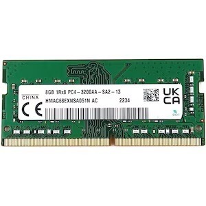 HMAG68EXNSA051N.jpg. 8GB Hynix, 1Rx8, DDR4-3200Mhz, PC4-25600, 260 Pin, Non-ECC, 1.2V, CL22, SODIMM Notebook Memory Module