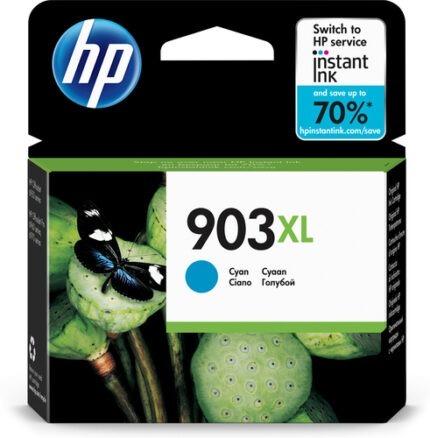 T6M03AE_default.jpg. HP 903XL High Yield Cyan Ink Cartridge