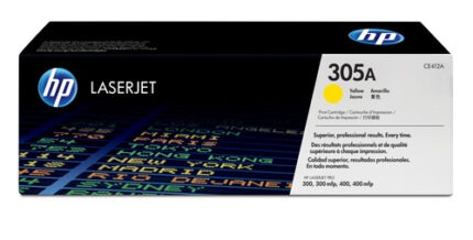 CE412A_default.jpg. HP 305A Yellow LaserJet Toner Cartridge