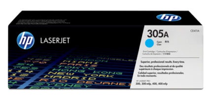 CE411A_default.jpg. HP 305A Cyan LaserJet Toner Cartridge.