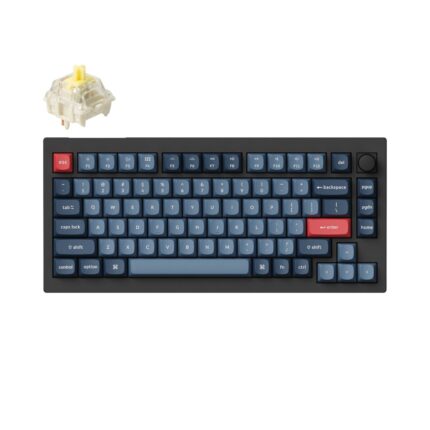 KEYCHRON-V1MAX-75-BAN-GATJUP-RGB-WL-KB-wr-01.jpg. Keychron V1 Max QMK/VIA Wireless Custom Mechanical Keyboard | BANANA Switches – Black