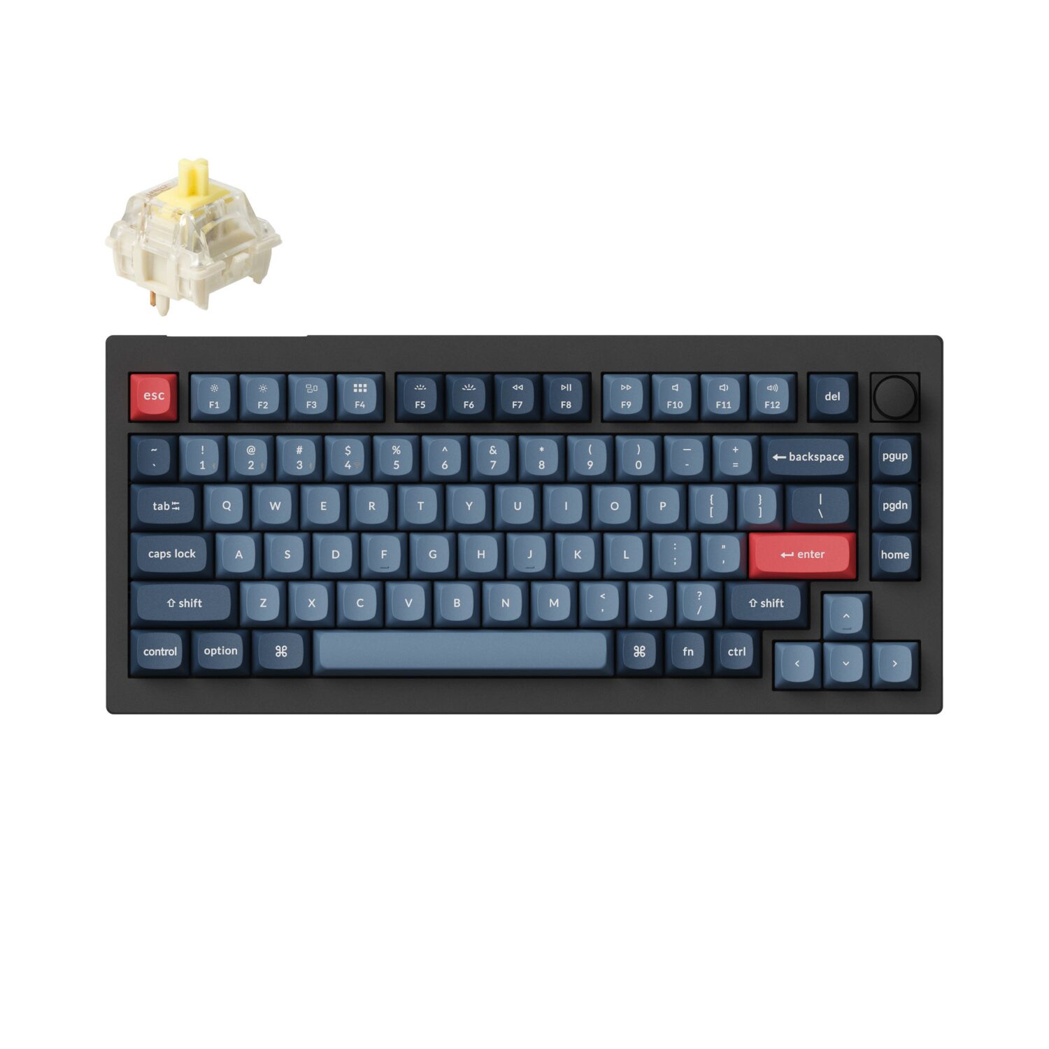 Keychron V1 Max QMK/VIA Wireless Custom Mechanical Keyboard | BANANA Switches – Black 1 KEYCHRON-V1MAX-75-BAN-GATJUP-RGB-WL-KB-wr-01.jpg. Keychron V1 Max QMK/VIA Wireless Custom Mechanical Keyboard | BANANA Switches – Black