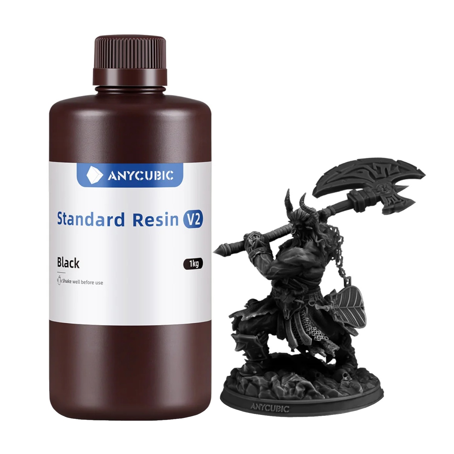 Anycubic Standard Resin V2 - Black 1 SBZ2BK-105B_Anycubic-Standard-Resin-V2-Black_wr_01. Anycubic Standard Resin V2 - Black