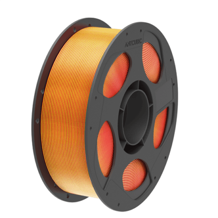 AHSC12-103_Anycubic_PLA_Silk_Dual_Filament_-_RedGo. Anycubic PLA Silk Dual Filament - Red/Gold