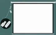 CEL180R 001.jpg. Esquire Electric Projector Screen 180 X 180 with RF Remote Control