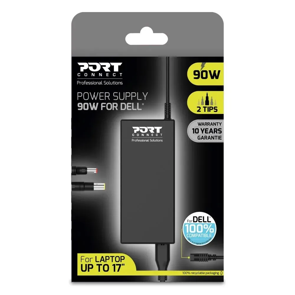 Port Connect 90W Notebook Adapter Dell 7 900007_DE___PORT___UNIVERSAL_POWER_SUPPLY_FOR_DELL. Port Connect 90W Notebook Adapter Dell