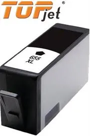 TJ-655BK-001.jpg. TopJet Generic Replacement Ink Cartridge for HP 655XL CZ109AE - Page Yield 480 pages with 5% Coverage for HP Deskjet Ink Advantage 3525 / 4615/ 5525 / 4625 - High Yield Black