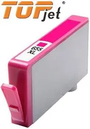 TJ-655M-001.jpg. TopJet Generic Replacement Ink Cartridge for HP 655XL CZ111AE - Page Yield 480 pages with 5% Coverage for HP Deskjet Ink Advantage 3525 / 4615 / 5525 / 4625 - High Yield Magenta