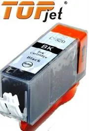 TJ-520BK-001.jpg. TopJet Generic Replacement Ink Cartridge for Canon PGI-520BK - Page Yield 300 pages with 5% Coverage for Canon-Pixma-IP-4700 / IP-4600 / IP-4600X / MP-540 / MP-620 / MP-630 / MP-980 / MX-860 / IP-3600 / MP-550 / MP-560 / MP-640 / MP-990 / MX-870 / MX-876