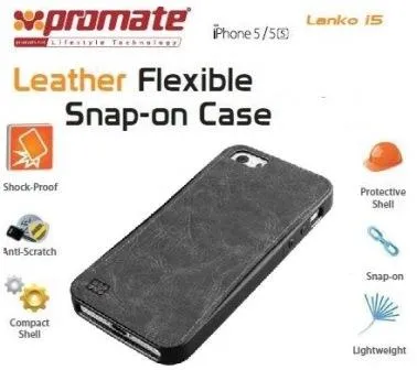 Promate Lanko.i5 iPhone 5 Hand-Crafted Leather Case 2 Big_Lank0_i5-black-01.jpg. Promate Lanko.i5 iPhone 5 Hand-Crafted Leather Case