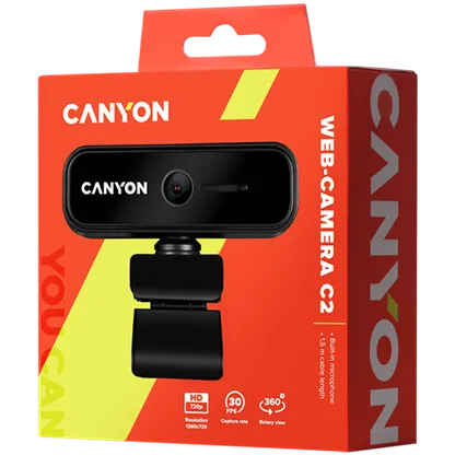 CANYON C2, 720P HD 1.0Mega fixed focus webcam with USB2.0. connector, 360° 4 210116150015051115.jpg. CANYON C2, 720P HD 1.0Mega fixed focus webcam with USB2.0. connector, 360°