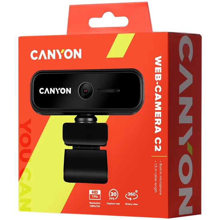 CANYON C2, 720P HD 1.0Mega fixed focus webcam with USB2.0. connector, 360° 7 251124094238114048.jpg. CANYON C2, 720P HD 1.0Mega fixed focus webcam with USB2.0. connector, 360°