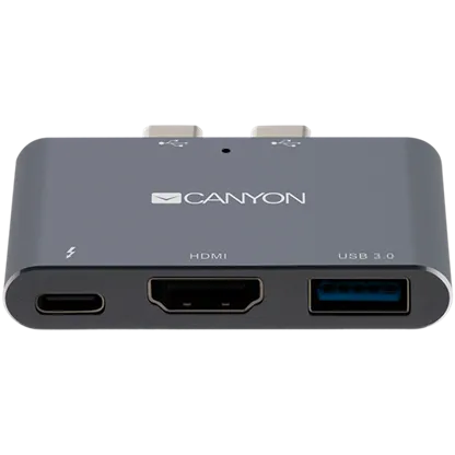 CANYON DS-1, Multiport Docking Station with 3 port, with Thunderbolt 3 Dual 2 191209150014029125.jpg. CANYON DS-1, Multiport Docking Station with 3 port, with Thunderbolt 3 Dual