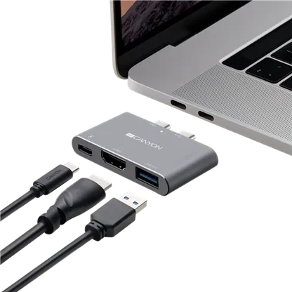 CANYON DS-1, Multiport Docking Station with 3 port, with Thunderbolt 3 Dual 5 200528142226063171.jpg. CANYON DS-1, Multiport Docking Station with 3 port, with Thunderbolt 3 Dual