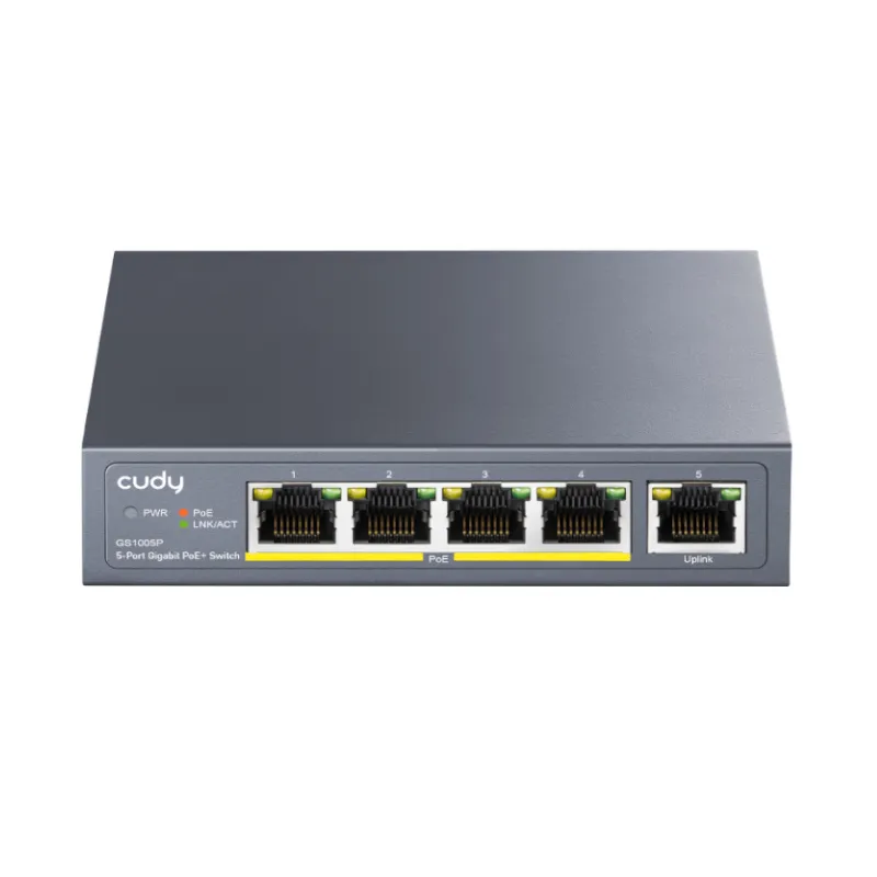 Cudy 5-Port Gigabit PoE+ Unmanaged Switch 1 GS1005P_wr_01.jpg. Cudy 5-Port Gigabit PoE+ Unmanaged Switch