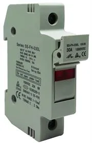 SOLSSFH030L--001Main.jpg. Solarix Rail Mount 1 Pole Solar PV (Photovoltaic) DC Fuse Holder With LED Indicator Light -Can hold up to 30A fuse