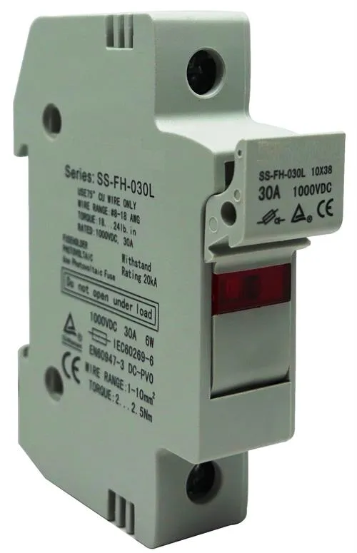 Solarix Rail Mount 1 Pole Solar PV (Photovoltaic) DC Fuse Holder With LED Indicator Light -Can hold up to 30A fuse 2 Big_SOLSSFH030L--001Main.jpg. Solarix Rail Mount 1 Pole Solar PV (Photovoltaic) DC Fuse Holder With LED Indicator Light -Can hold up to 30A fuse