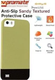 Promate Gritty-i5 iPhone 5 Anti-Slip Sandy finishing protective case for Iphone 5/5s Colour:Green Anti-Slip Sandy finishing with micro-fiber interior protective case for iPhone5/5S. Gritty.i5 for iPhone 5/5s is made of a high-quality anti-slip texturized 1 Gritty_i5-Green-01.jpg. Promate Gritty-i5 iPhone 5 Anti-Slip Sandy finishing protective case for Iphone 5/5s Colour:Green Anti-Slip Sandy finishing with micro-fiber interior protective case for iPhone5/5S. Gritty.i5 for iPhone 5/5s is made of a high-quality anti-slip texturized