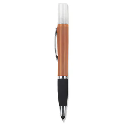Geeko 3 in 1 Sanitizer Spray Stylus and Blue ink Pen- 3 Functions - Refillable Sanitizer Container with Spray Nozzle 2 Big_GKSPORG-01.jpg. Geeko 3 in 1 Sanitizer Spray Stylus and Blue ink Pen- 3 Functions - Refillable Sanitizer Container with Spray Nozzle