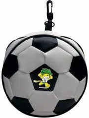CD Wallet_Zakumi_3 celebration.jpg. Esquire Official FIFA 2010 Licensed Product CD Wallet ZAKUMI Celebration Pose:Holds 24 CD or DVD with Zipper and Hook-Purchase as a mémoire of the 2010 Soccer World Cup in South Africa!
