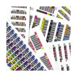 TML_Labels.jpg. Unique numbered barcoded labels (For DAT, AIT, DLT, SDLT Tape Media) (Per Label)