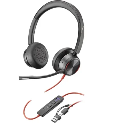 8X225AA_default.jpg. Poly Blackwire 8225 Stereo Microsoft Teams Certified USB-C Headset +USB-C/A Adapter
