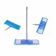 K19006-header353422.jpg. Kleaner Anti Static Sweep Flat Mop with Disposable Mop Cloth - Mop away dust on vinyl floors in seconds