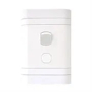 LR2542ISBKW-001.jpg. Lesco 2 Pole Flush Isolator Switch with Rectangle Flush Cover and Red Neon Indicator Light- No Cord Grip