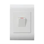 QLP42BXTC-001.jpg. Lesco Pipelli 2 Pole Flush Isolator Switch Rectangle with hidden LED indicator light behind face plate - Amperage: 50A