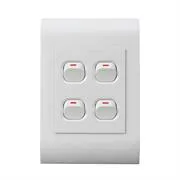 QLP42SW4-1-001.jpg. Lesco Pipelli 4 Lever 1 Way Flush Switch- Voltage: 220-240V